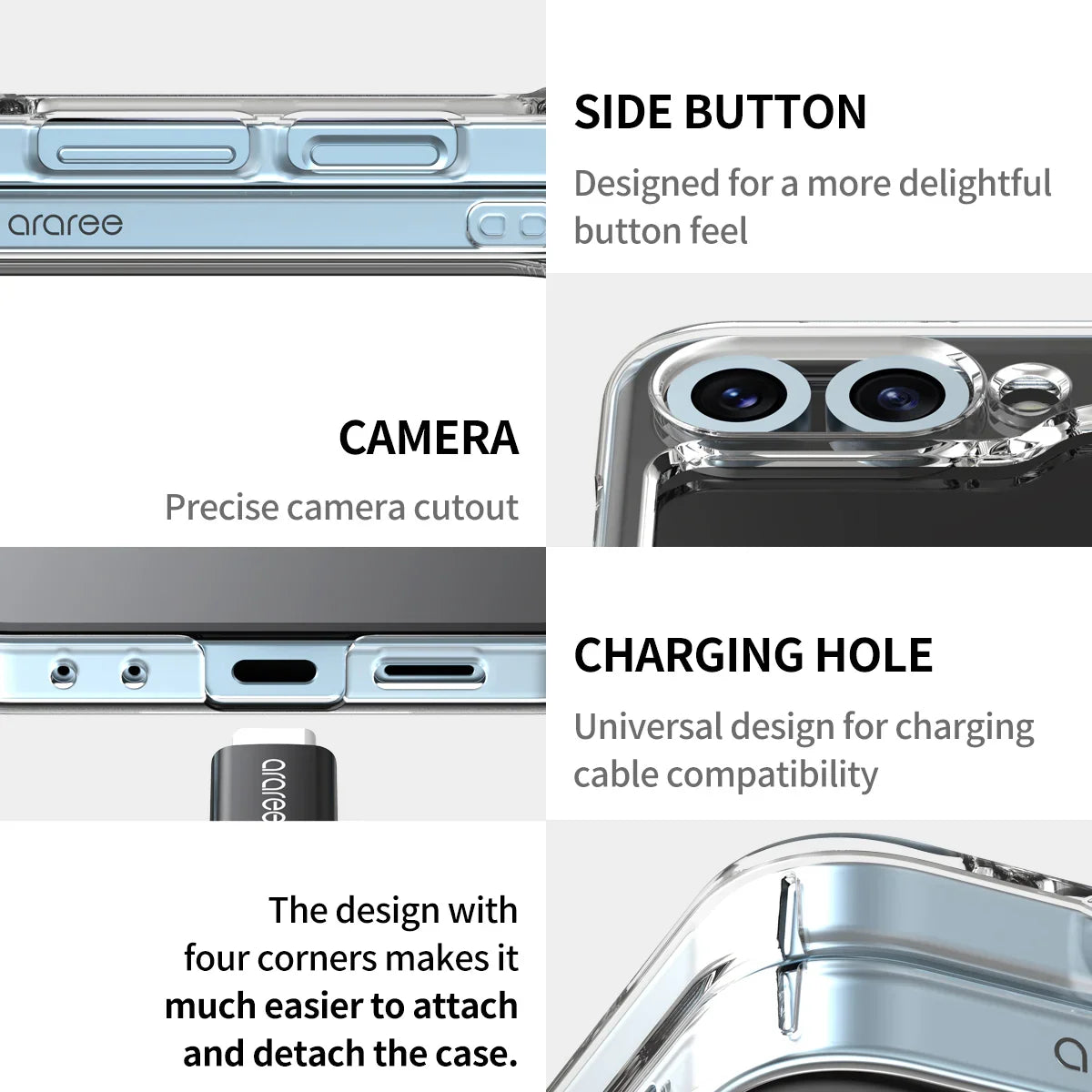 Araree Samsung Z Flip 6 Nukin 360 Magsafe Case - Clear - Tashqila Araree Samsung Z Flip 6 Nukin 360 Magsafe Case - Clear - Tashqila